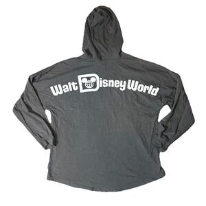 Disney Parks Walt Disney World Spirit Jersey LARGE Pullover Hoodie Charcoal Gray